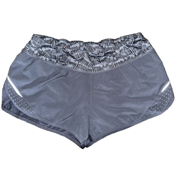 Champion Womens Sz L Lined Running Shorts Black Athletic‎ Gym Workout Reflective - Picture 1 of 8